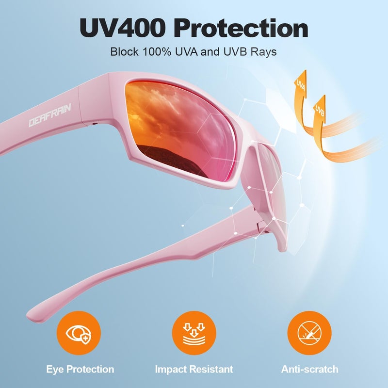 DEAFRAIN Store Kids Sunglasses Boys Girls Youth Polarized Unbreakable Flexible Sports Baseball Glasses for Teen Age 5-12 - Image 3